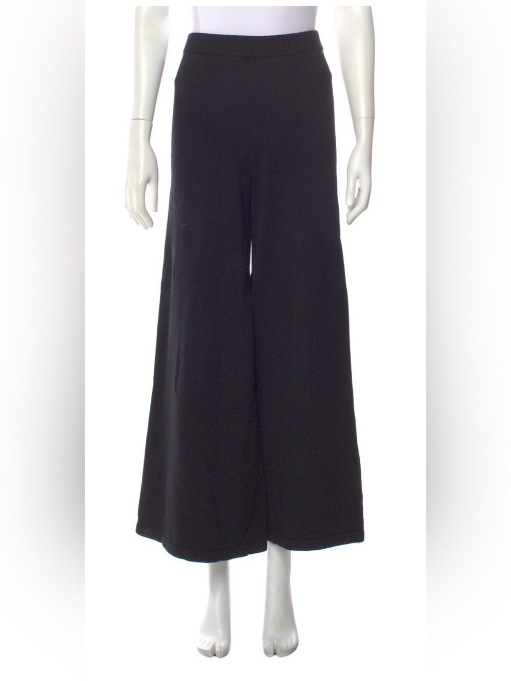 STAUD Black Wide-Leg Knit Pant